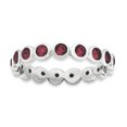thumbnail image 1 of Bague en Argent Sterling Stackable Expressions Juillet Swarovski Taille 8, 1 of 3