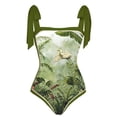 thumbnail image 4 of Maillot de Bain une Pièce pour Femmes avec Jupe de Plage, Paréo, Imprimé Floral Rétro, Ensemble Bikini Deux Pièces, 4 of 4