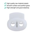 thumbnail image 4 of Unique Bargains 6 Pcs Verrous de Cordon à Ressort Attache d'Extrémité en Plastique Double Trous Clip Corde Toggle Stoppers Sliders, Blanc, 4 of 7