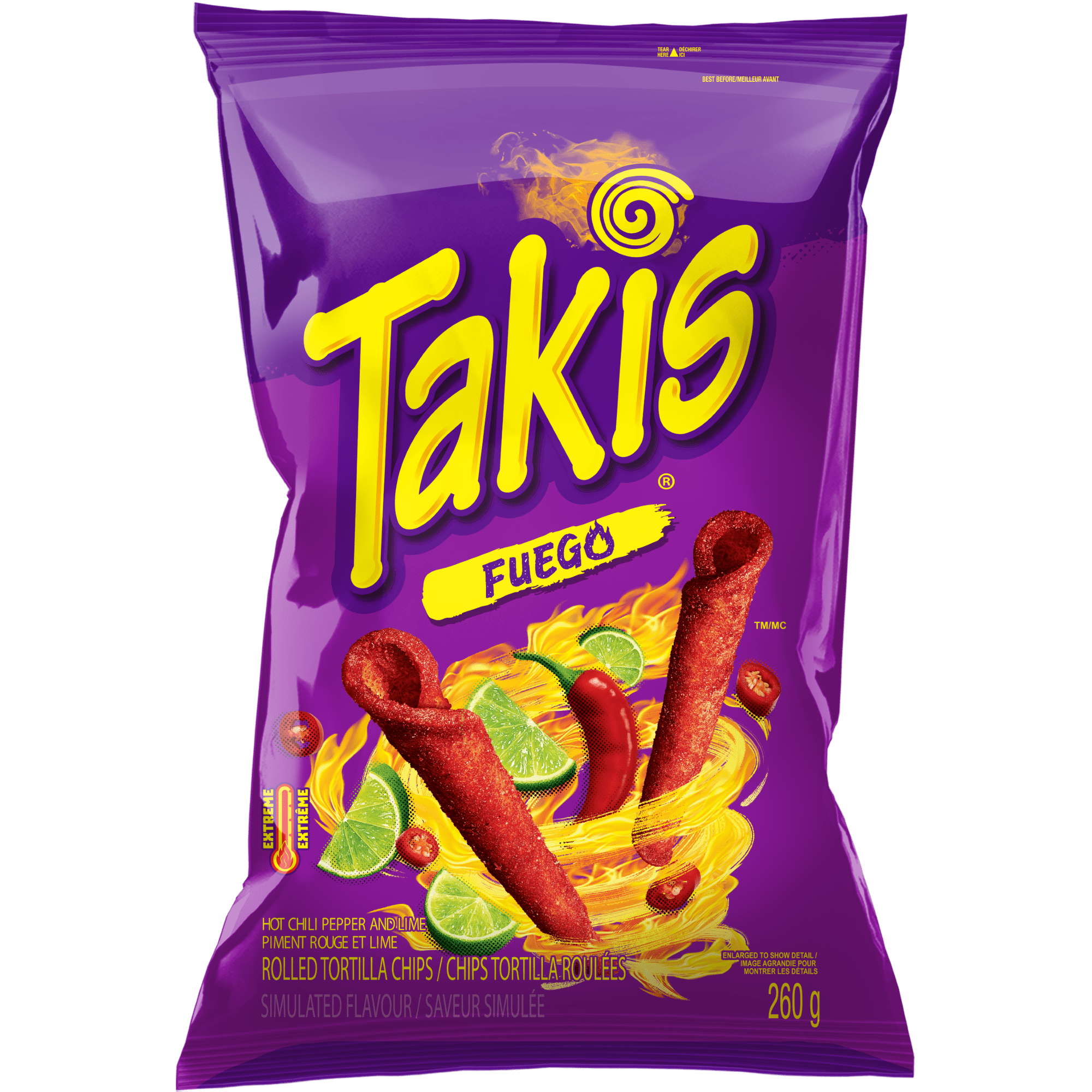 Takis® Fuego Spicy Chili Pepper and Lime Rolled Tortilla Chips