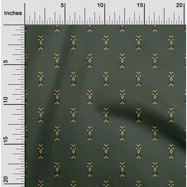 oneOone Coton Flex Tissu Ethnique Imprimé Ikat BTY 40 Pouces de Large