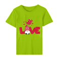 thumbnail image 4 of Pisexur T-shirt de la Saint-Valentin Haut T-shirt de la Saint-Valentin pour Femme Amour Imprimé T-shirt à Manches Courtes Haut à Manches Courtes Col Rond Haut/chemise, 4 of 5