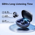 thumbnail image 2 of VEAT00L Open-Ear Headphones, Wireless Clip on Earbuds with Digital Display Charging Case 68 Hours Playtime, 2 of 9