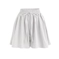thumbnail image 1 of Diufon Chiffon Shorts for Women Elastic Waisted Ruffle Pleated Pants Solid Color Drawstring Shorts Pants, 1 of 4