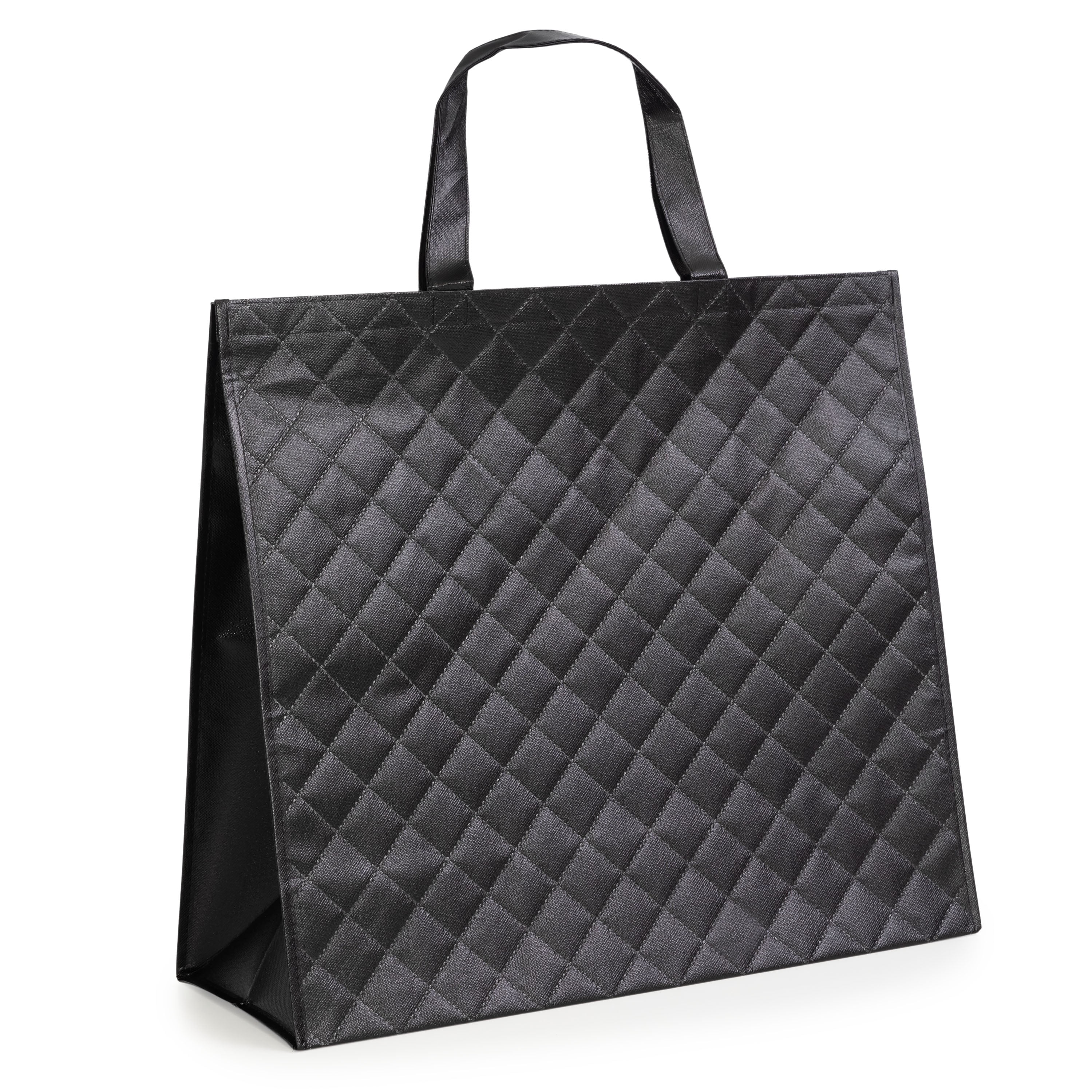 Walmart Grand sac d’épicerie matelassé réutilisable, sac fourre-tout, noir