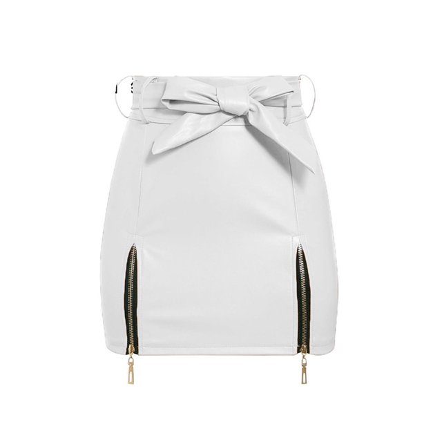 fastboy Jupe Mini Taille Haute Été pour Femmes Filles Randonnée Plage École Mode au-Dessus du Genou Style Décontracté Blanc TTG