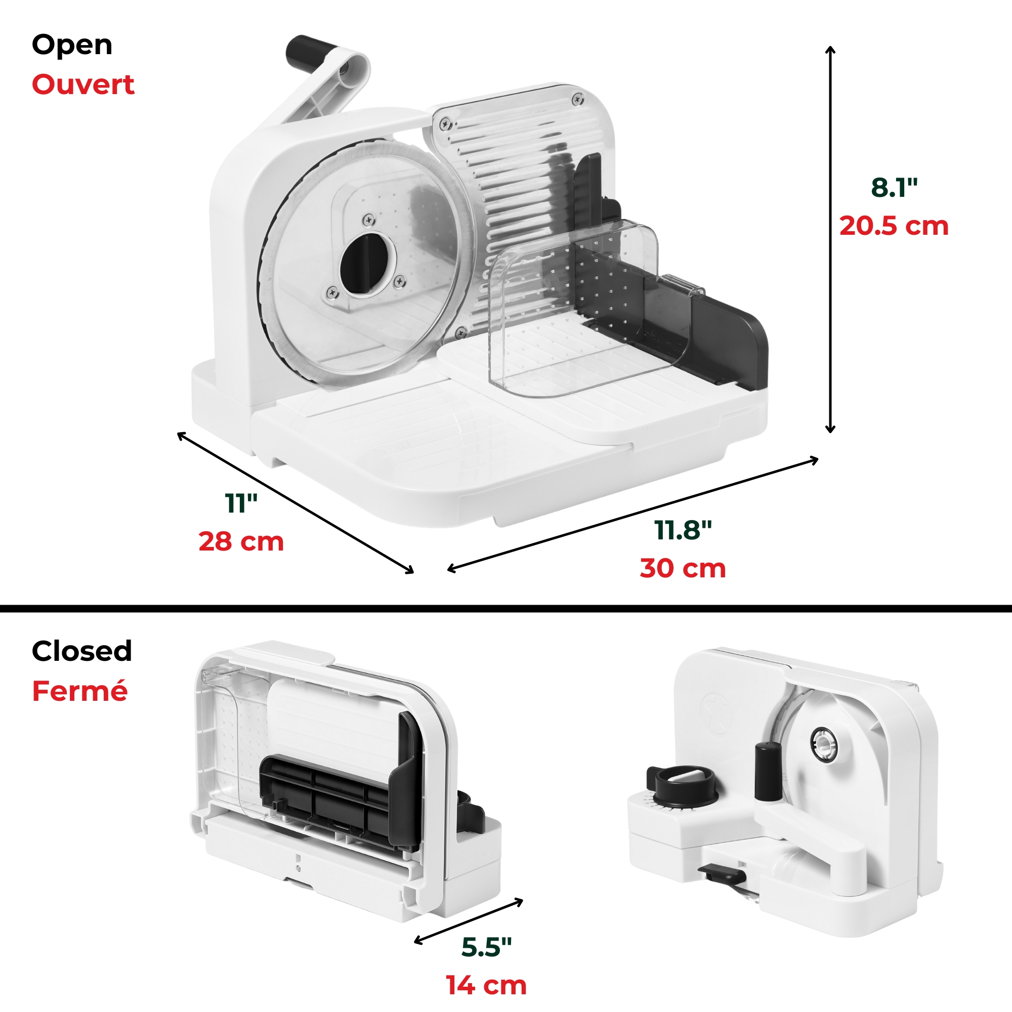 Starfrit Deli Slicer,  Adjustable Food Slicer for Meat, Cheese, Bread and Vegetables