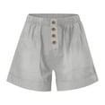 thumbnail image 4 of Timegard Shorts for Women Wide Leg Elastic High Waisted Button Summer Casual Lightweight with Pockets, 4 of 6