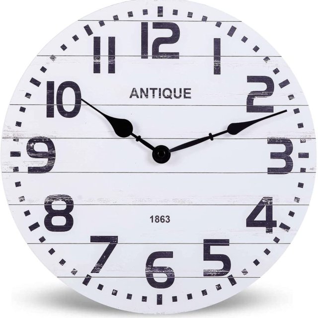 Modern Simple Wall Silent Clock Vintage Mid-Century Style Design for Living Room Bedroom Decor