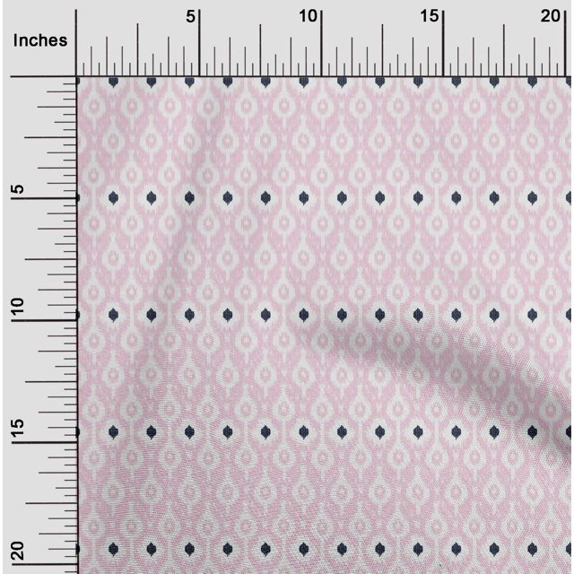 oneOone Cotton Flex Fabric Ogee Ikat Print Fabric BTY 40 Inch Wide