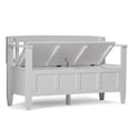 thumbnail image 3 of SIMPLIHOME Brooklyn Banc de Rangement d'Entrée de 48 Pouces de Large avec Charnière de Sécurité, Multifonctionnel Contemporain en Blanc, 3 of 8
