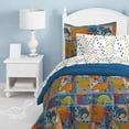 thumbnail image 1 of Dream Factory Dinosaur Blocks Ultra Soft Microfiber Boys Comforter Set Blue Twin, 1 of 5