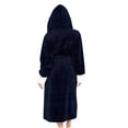 thumbnail image 4 of Gift TIMIFIS Women Hooded Plush Soft Robe Warm Fleece Bathrobe Warm Fleece Winter Robe, Long Soft Plush Cozy Spa, Resort & Hotel Bathrobe Bathrobe pring/Summer, 4 of 5
