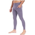 thumbnail image 3 of Sentmoon Yoga Pants Men Mens Compression Pants Men Solid Color Pocket High-Elastic Yoga Pants Control Breathable Warm Running Cycling Sports Fitness Pants for Everyday Wear and Comfortable, 3 of 7