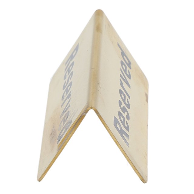 Panneau de Table Doré, Panneau de Table en Métal Solide Durable en Acier Inoxydable en Forme de Tente pour Fête Réservée, Ne Fumait Pas, Ne Fumait Pas en Chinois et en Anglais