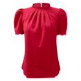 thumbnail image 4 of Women Fashion Solid Temperament Casual Loose Short Sleeve T Shirt Top Polyester For Work And Daily, 4 of 5