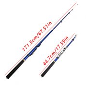 HURRISE Mini Glass Fiber Telescopic Ultra-light Casting Rock Sea Fishing Rod Pole , Glass Fiber Fishing Rod, Portable Fishing Pole