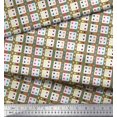thumbnail image 2 of Soimoi Modal Satin Fabric Geometric Check Print Fabric by The Yard 42 Inch Wide, 2 of 3