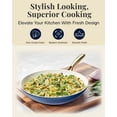 thumbnail image 2 of Gotham Steel Fry Pan Nonstick Skillet 10" Cream Navy Pan100% PFOA Free Cookware, 2 of 7