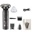 thumbnail image 3 of Rasoir Électrique pour Hommes Rasoirs Électriques pour Barbe pour Hommes Rasoirs pour le Visage Tondeuse pour Nez et Favoris Sans Fil Rechargeable Kit de Rasage Utilisation Humide et Sèche 1 ml, Rasoir Électrique Noir, 3 of 6