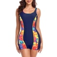thumbnail image 1 of RELLECIGA Women's Athletic Boyleg One Piece Swimsuits Sport Bathing Suit, 1 of 5