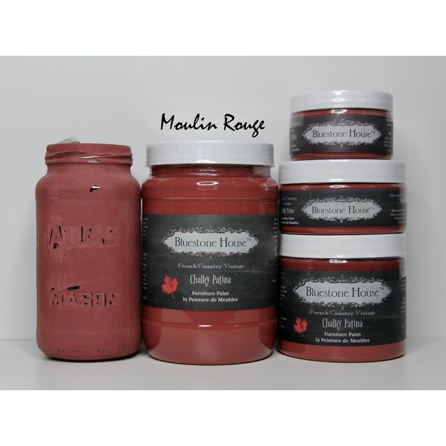 "Save it, Paint it, Love it!" Couleur "Moulin Rouge" Chalky Patina Paint, pour Meubles et Bien Plus!