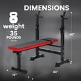thumbnail image 4 of BalanceFrom Steel Weight Bench with Squat Rack, Adjustable Seat, and Recliner, Black & Red, 4 of 9