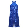 thumbnail image 4 of Moggemol Combinaison à Sequins pour Fille Combinaison Princesse Concours Pantalon Long Robe de Cocktail Bleu Royal 10, 4 of 7