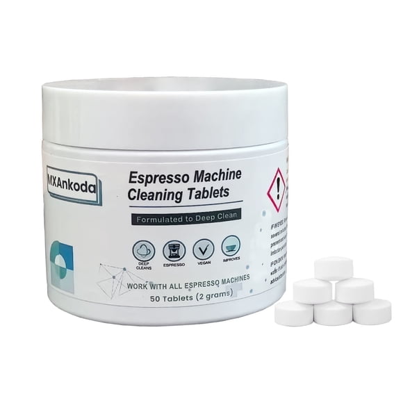 Coffee Machine Cleaner Descaler Tablets, 50 Count for Brevile, Nespreso, Keurig, Descaling Solution for Remove Limescale, Residue & Oil Buildup for Universal & Espresso Coffee Maker
