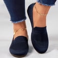 thumbnail image 2 of HBFAGFB Chaussures Décontractées pour Femmes Confortables et Simples à Semelle Plate à Enfiler Femmes Bleu Marine Taille 43, 2 of 8