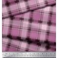 thumbnail image 2 of Soimoi Polyester Crepe Fabric Gingham Check Fabric Prints by Yard 52 Inch Wide, 2 of 5