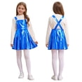 thumbnail image 1 of RUNQHUI Robe Évasée pour Filles Fête d'Anniversaire Robe à Bretelles Jupe Plissée Vêtements de Carnaval Bleu Royal 10, 1 of 6