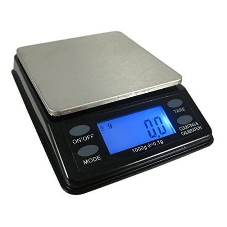 US BALANCE BALANCE de Poche Numérique Mini Bench, 1000 x 0,1 g, Noir/argent