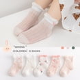 thumbnail image 2 of XZNGL Cotton Socks for Girls Toddler Girls Socks Cute Cartoon Flower Pattern Breathable Mesh Kids Non-Slip Cotton Socks Toddler Socks Girls Toddler Girls Socks Little Girls Socks Kids Socks Girls, 2 of 9