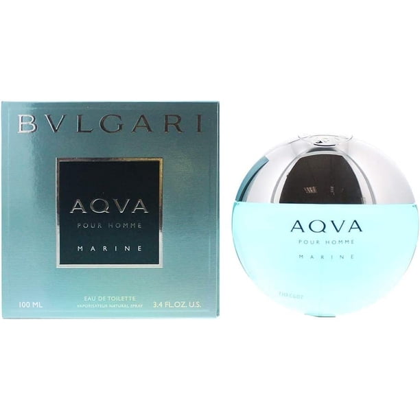 Bvlgari Aqua Marine Pour Homme- Eau De Toilette Spray 3.4 Fluid