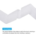 thumbnail image 3 of Unique Bargains Velvet Ribbon 1 1/2 Inch x 10 Yard Single Face Spool Silky DIY Crafts Gift Wrapping Bow Decoration White, 3 of 5