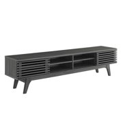 Modway Render 70"W Modern Wood TV Stand for TVs up to 78" in Charcoal
