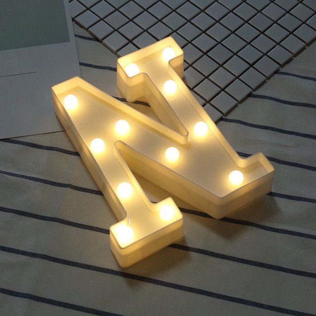 Birdeem Alphabet Led Letter Lights Light Up White Plastic Letters Standing Hanging A-M &