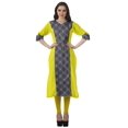 thumbnail image 2 of Moomaya Kurti Imprimée pour Femmes, Kurta Tunique Longueur Genou, Hauts à Col en V, Robe Grande Taille, 2 of 6