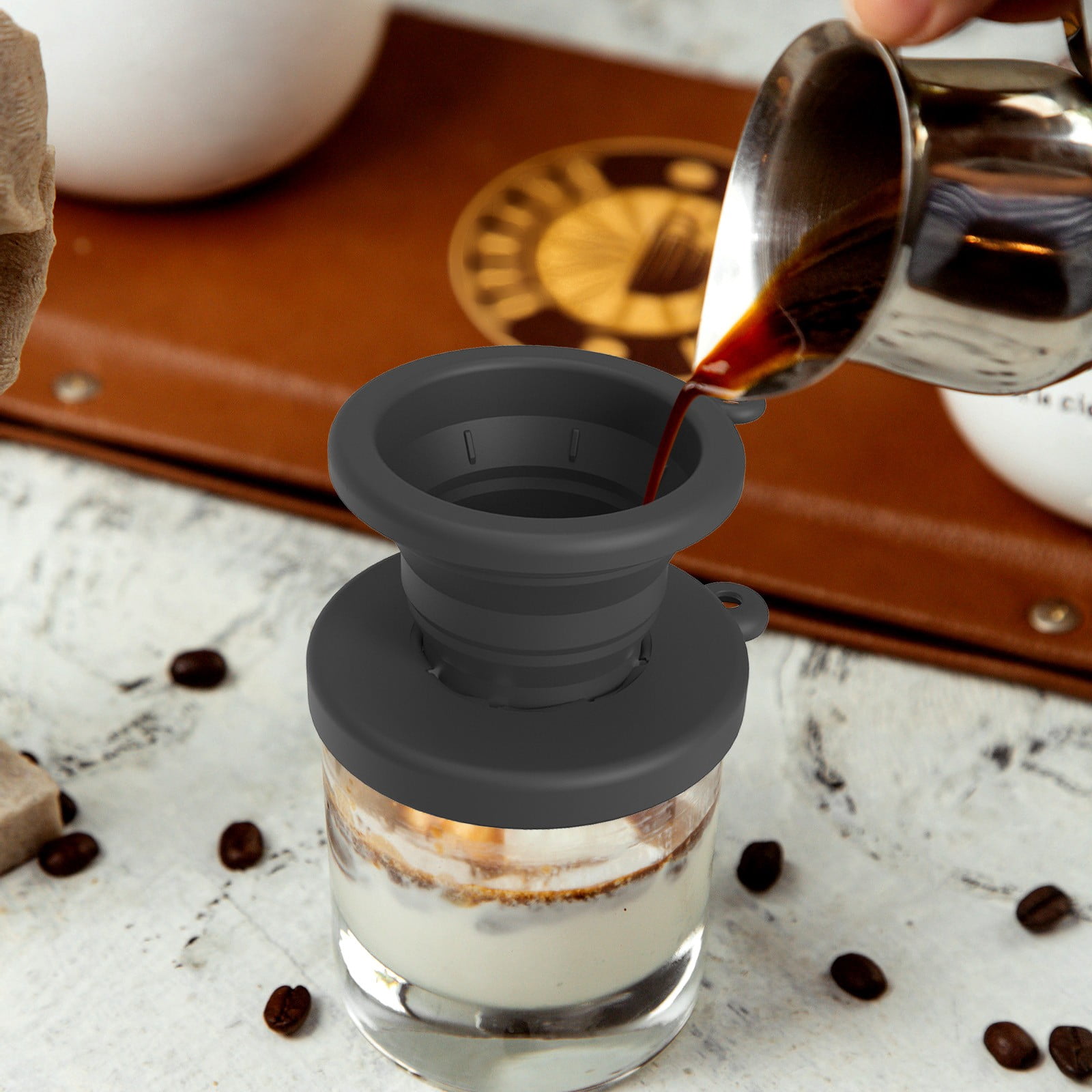SDNall Plastic Coffee Cups, Coffee Filter Storage, Coffee Filter Cup, Drip Filter Coffee Cup, Hand-brewed Coffee Cup Drip Filter, Perfect for Hiking, Camping, Home and Office, Camping Coffee Cups
