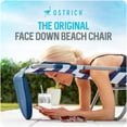 thumbnail image 2 of Ostrich The Heavy-Duty Backpacker Portable Reclining Beach Chair with Face Hole, Stripe, 2 of 13