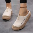 thumbnail image 2 of Platform Chunky Mules Walking Shoes for Women Comfortable Athletic Height Increasing Backless Slip on Sandals, 2 of 7