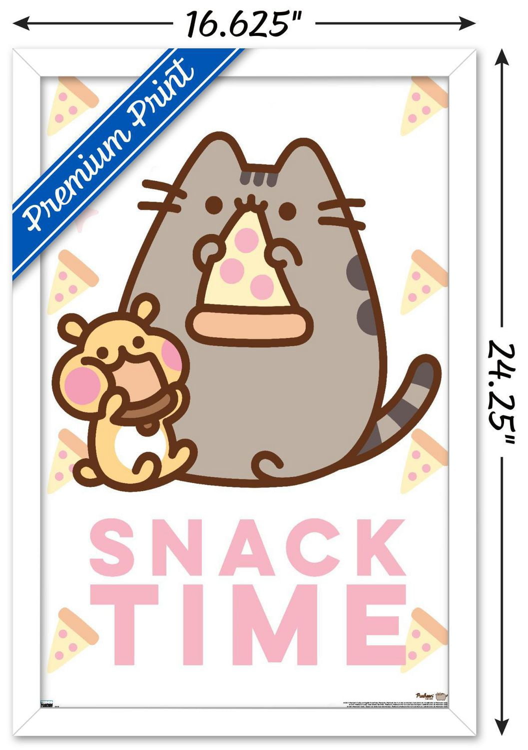 Pusheen - Snack Time Wall Poster, 14.725" x 22.375" Framed