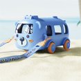 thumbnail image 2 of HAOMONZEN Water Bottle with Cute Cartoon Bus Design Removable Fun Toy Water Bottle with Adjustable Shoulder Strap Is Easy To Carry Suitable for Camping Trips Deals Today 2024, 2 of 8