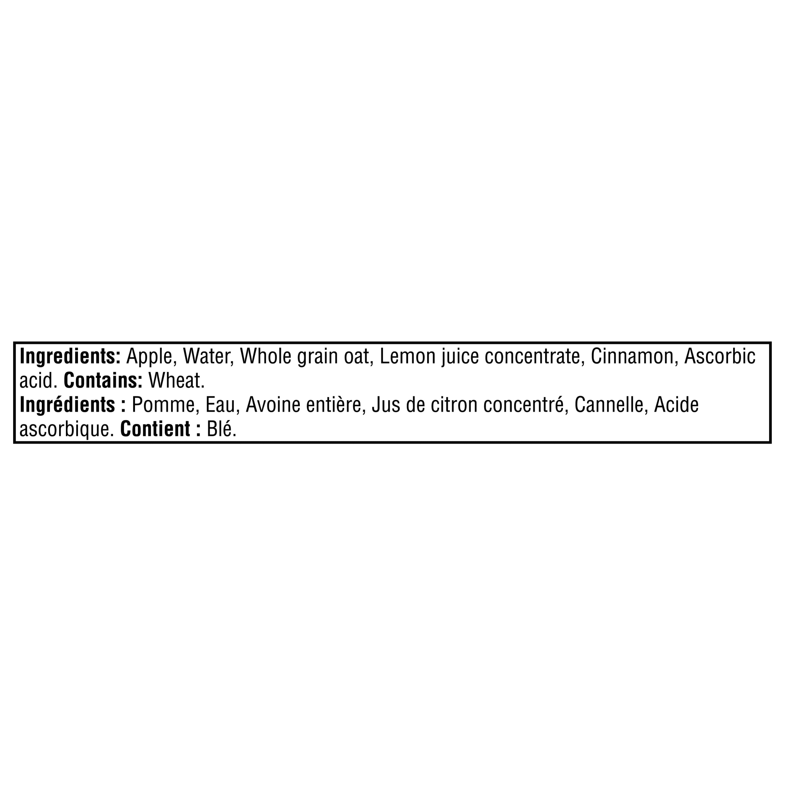 Mealtime Purée de Gruau aux Pommes et à la Cannelle, pour Bébés et Tout-Petits de 8 Mois & Plus, Vrai Fruit, Sans Sucres Ajoutés, Sans OGM, Pot en Verre Refermable & Recyclable