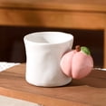 thumbnail image 4 of Glass&Bottle Handmade Ceramic Cup with Irregular Shape and Fruit-Handle for Home Use—Ideal for Tea Microwave Safe Dishwasher Friendly Unique Kitchen, 4 of 7