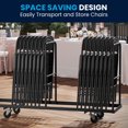 thumbnail image 3 of HERCULES Series Double Braced Black Metal Folding Chair, 3 of 9
