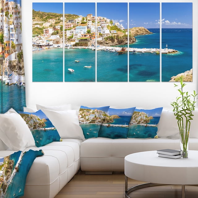 Harbor with Vessels and Boats - Large Seascape Art Canvas Print