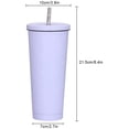 thumbnail image 4 of Gobelet en Acier Inoxydable avec Paille et Couvercle, Tasse Gobelet à Double Paroi Isolée sous Vide, 4 of 4