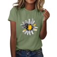 thumbnail image 2 of Ovbmpzd Comfy Ladies Tops Short Sleeve Green Funny Pullover Graphic Tees Womens Blouse L, 2 of 5